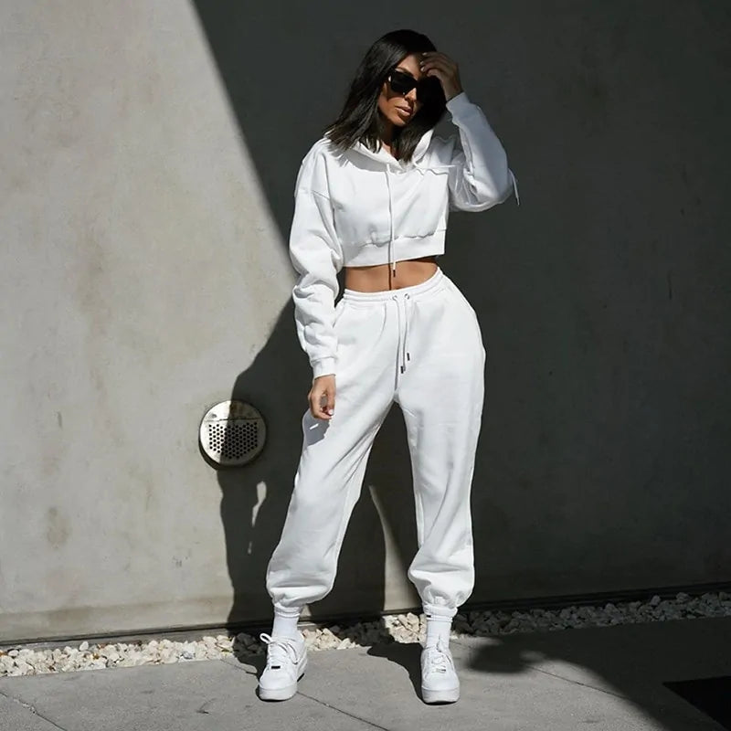 JADE set - Cropped Hoodie & Joggers 2 Piece set