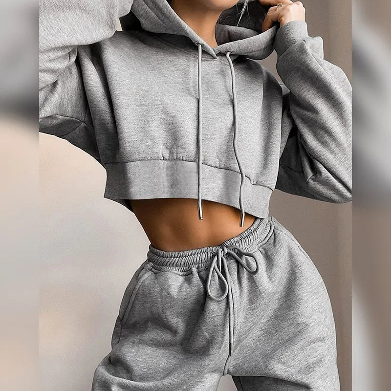 JADE set - Cropped Hoodie & Joggers 2 Piece set