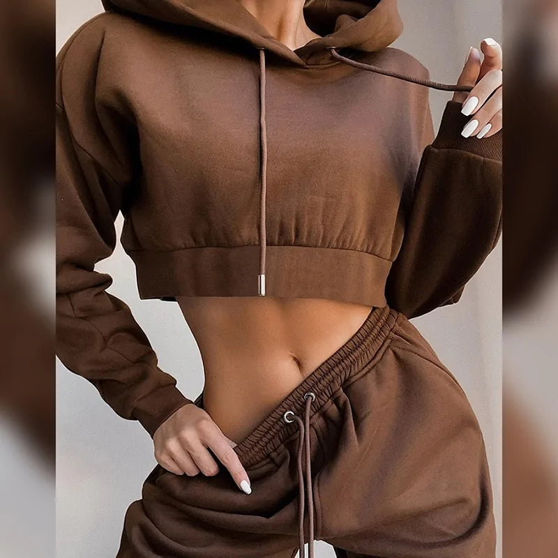 JADE set - Cropped Hoodie & Joggers 2 Piece set